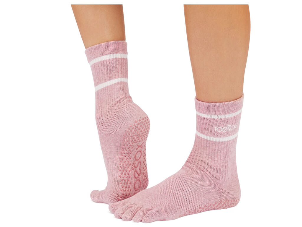 ToeSox Crew Full Toe Camellia Heather