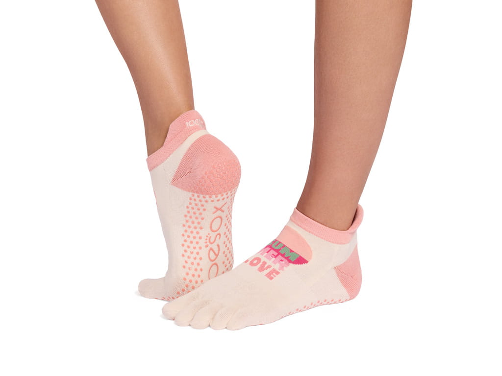 ToeSox Low Rise Full Toe Ultra Fine Knit Summer Love