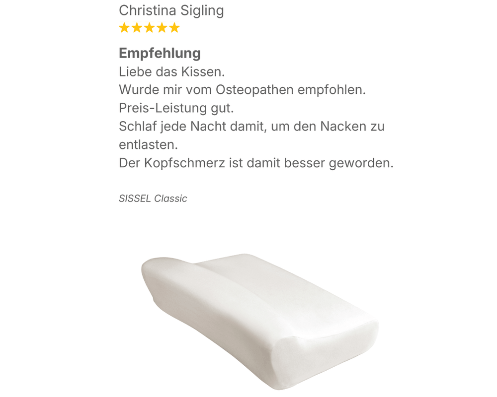 Testimonial Nackenkissen Classic