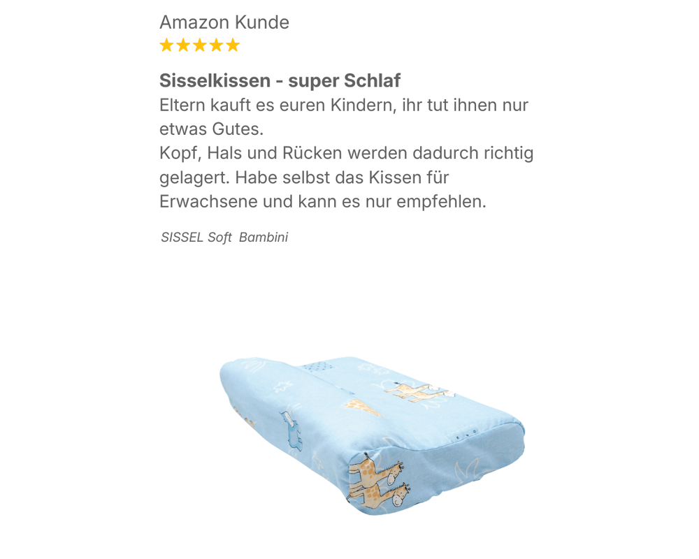Testimonial Nackenkissen Soft Bambini