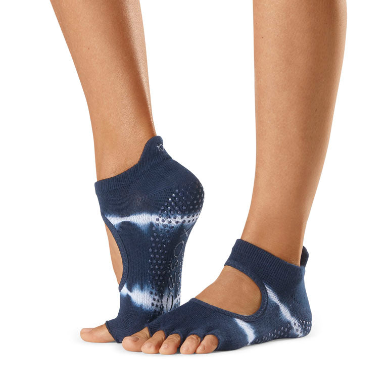 Toesox Bellarina Lot de chaussettes antidérapantes pour pilates, barre, yoga, ballet, Violet chiné