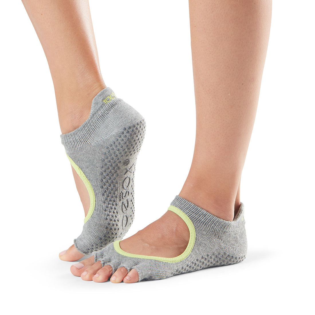 ToeSox Bellarina Half Toe Heather grey lime
