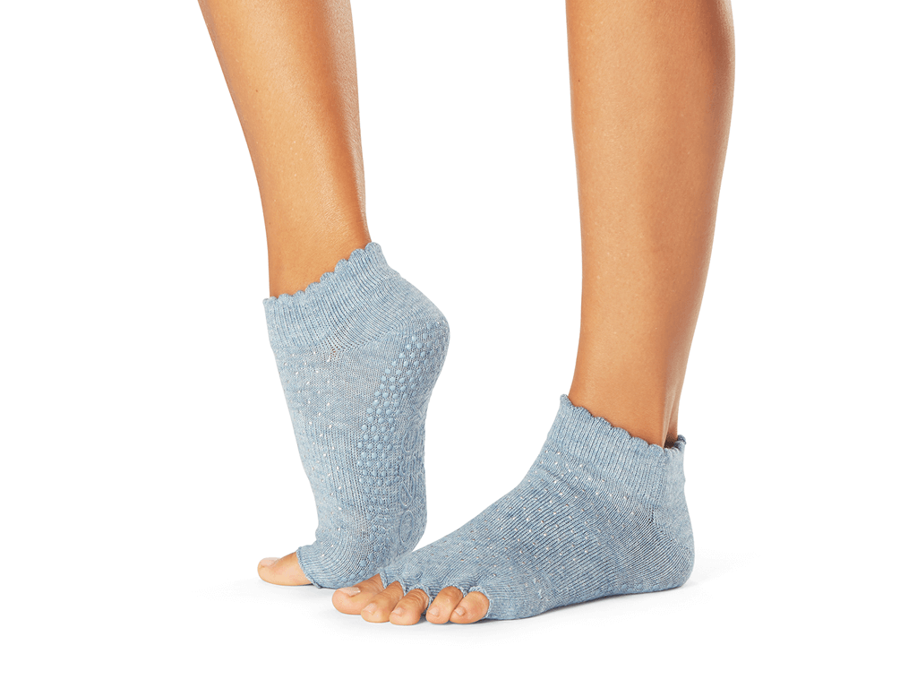 Chaussettes De Yoga Toesox à Doigts Séparés - Semelle Antidérapante, Basse, Coton Bio, Pour Pilates Et Danse
