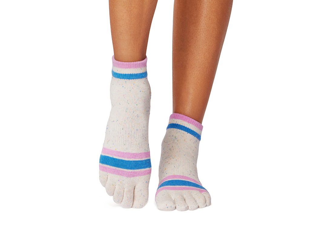 ToeSox Ankle Full Toe Paradise Navy Stripe