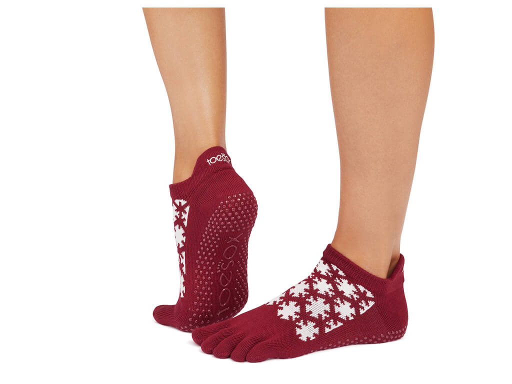ToeSox Low Rise Full Toe Ruby