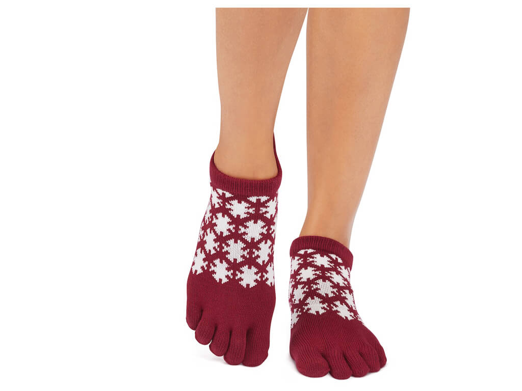 ToeSox Low Rise Full Toe Ruby