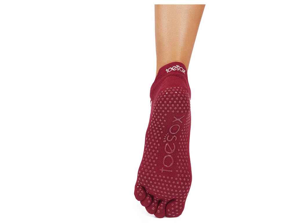 ToeSox Low Rise Full Toe Ruby