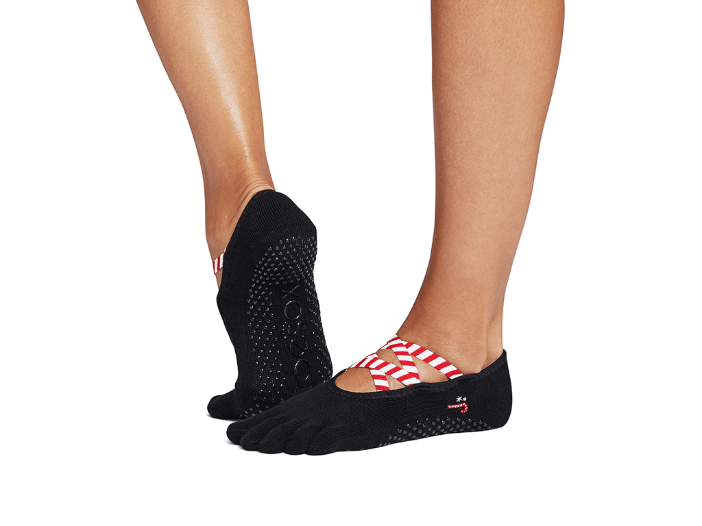 ToeSox Elle Candy Cane Lane
