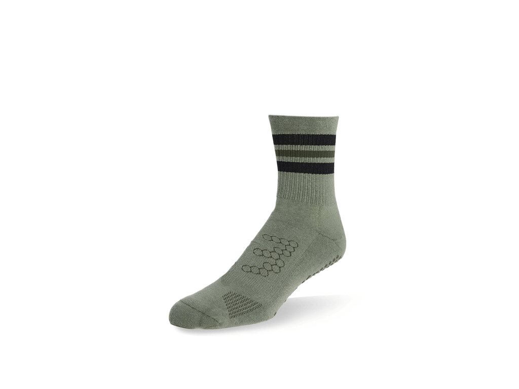 Base 33 Grip Crew Olive Stripe
