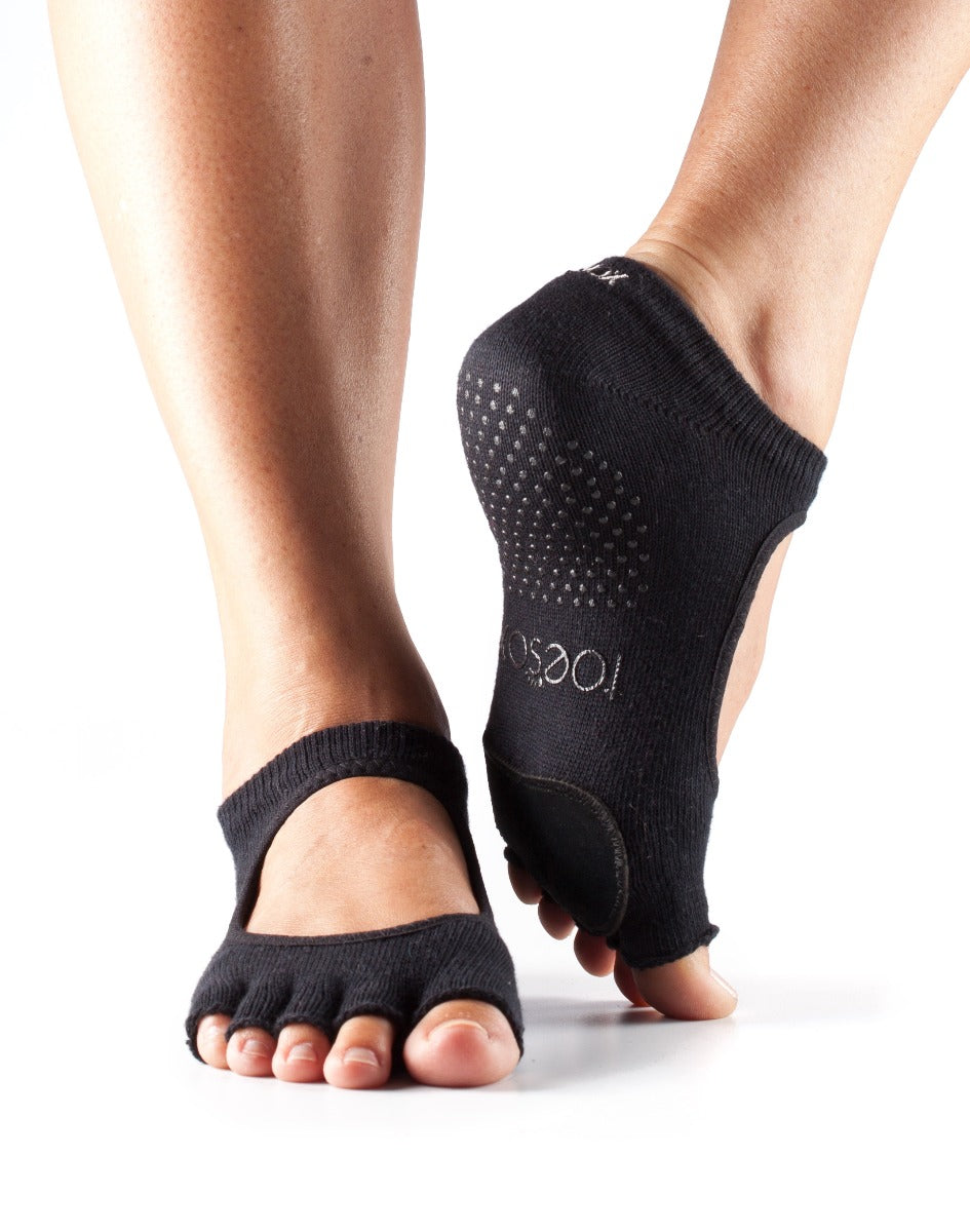 ToeSox Dance Plie Half Toe Black